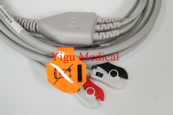 98ME01AB001 قطع غيار ECG ثلاثة كبلات تخطيط القلب للكبار بمشبك الرصاص